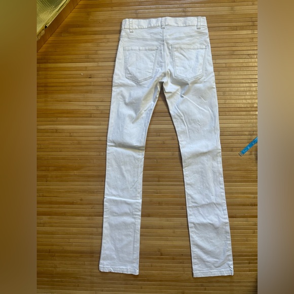 NWOT- Kristensen Du Nord WHITE JEANS grey stitching cotton elastane. US size 6 - Picture 2 of 10